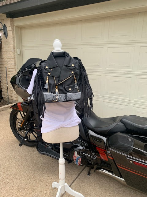 leather fringe backpack